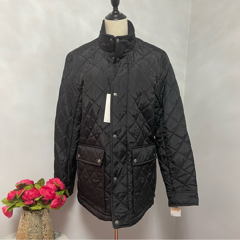 Cole Han Signature Mens Diamond Quilted Jacket- In Black Color- New Tag- Reemoly - Picture 3 of 15